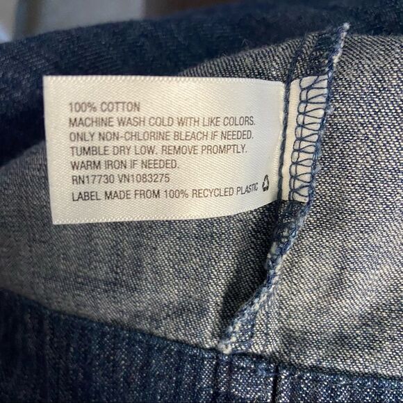 MERONA Blue Denim Straight Mini-to-Midi Dress XSmall - Picture 9 of 10